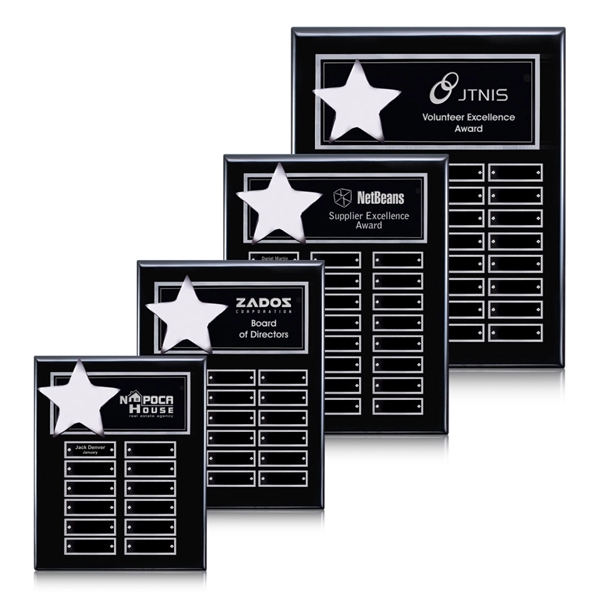 Vertical Perpetual Plaque - Black / Silver 12 Plates.... from ASI 84592 St Regis Group / St Regis