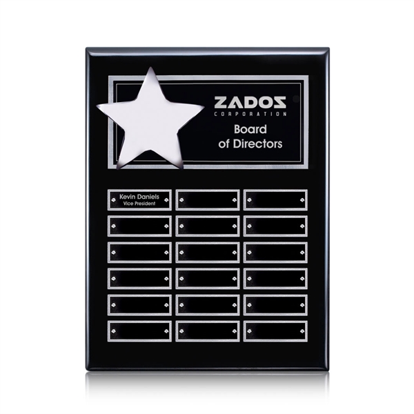 Vertical Perpetual Plaque - Black / Silver 12 Plates.... from ASI 84592 St Regis Group / St Regis