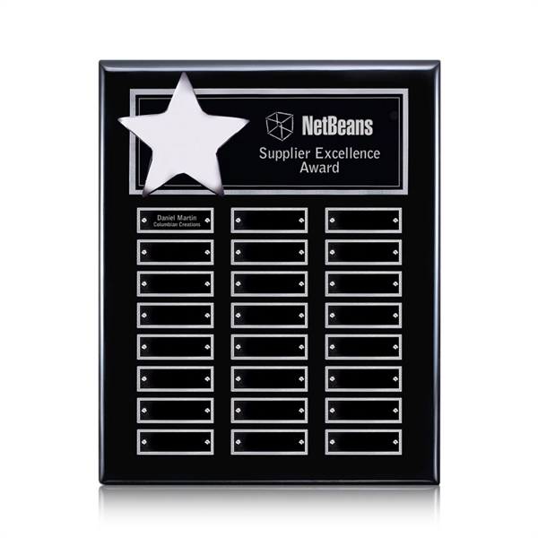 Vertical Perpetual Plaque - Black / Silver 12 Plates.... from ASI 84592 St Regis Group / St Regis