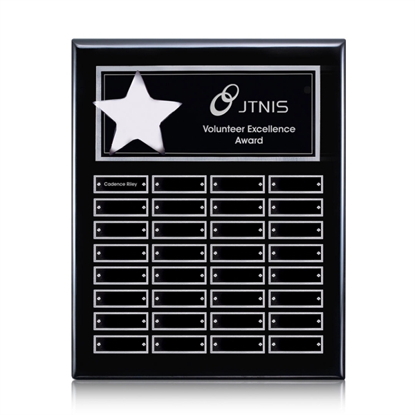 Vertical Perpetual Plaque - Black / Silver 12 Plates.... from ASI 84592 St Regis Group / St Regis