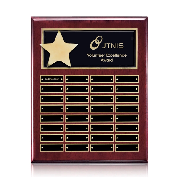 High gloss piano finish rosewood vertical perpetual wall plaque with a... from ASI 84592 St Regis Group / St Regis