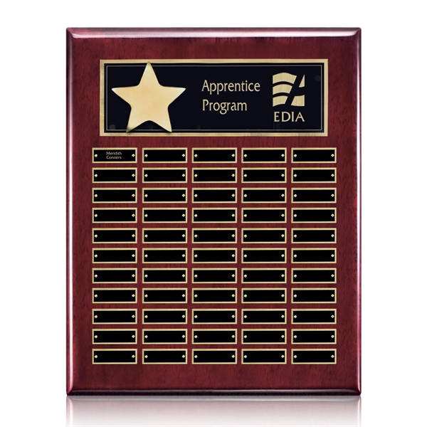 High gloss piano finish rosewood vertical perpetual wall plaque with a... from ASI 84592 St Regis Group / St Regis