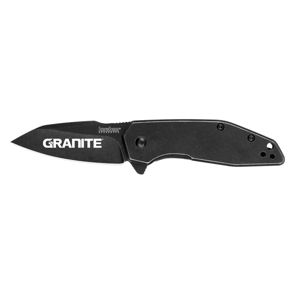 A mid-sized knife, with a distinctive look and shape. 3.5" black... from ASI 46170 Compass Industries Inc