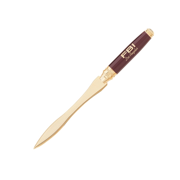 Brass letter opener with matte coated finish and polished gold accents.... from ASI 68190 Lungsal / Lungsal