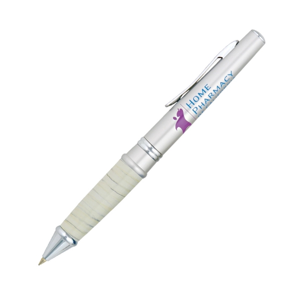 Brass constructed twist action pen with fine satin upper barrel and... from ASI 68190 Lungsal / Lungsal