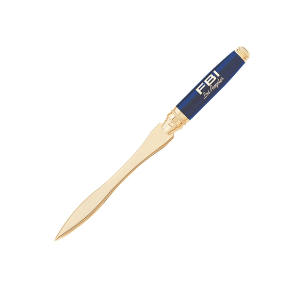 Brass letter opener with matte coated finish and polished gold accents.... from ASI 68190 Lungsal / Lungsal