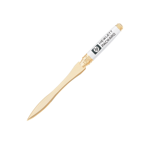Brass letter opener with matte coated finish and polished gold accents.... from ASI 68190 Lungsal / Lungsal