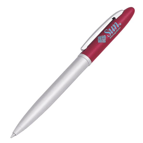 Twist action ballpoint pen featuring lacquer colored top and satin chrome... from ASI 68190 Lungsal / Lungsal