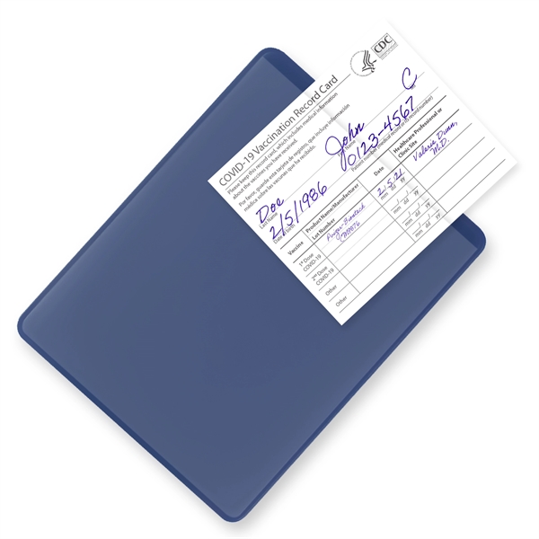 COVID vaccination card holder made of vinyl and measuring 4.5"H x... from ASI 54040 Fey Promo