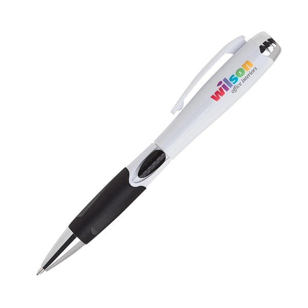 Retractable plastic pen with click buttons on 2 sides along with... from ASI 68190 Lungsal / Lungsal