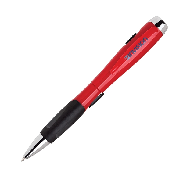 Retractable plastic pen with click buttons on 2 sides along with... from ASI 68190 Lungsal / Lungsal