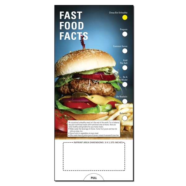 SLIDE CHART Fast Food Facts Slide Chart and Information Guide... from ASI 45815 Coloring Book Solutions / Coloring Book Solutions™ LivRite