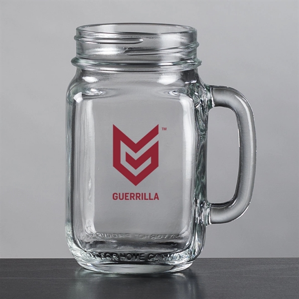 The 16oz Roswell Drinking Jar features a handle and lug finish... from ASI 84592 St Regis Group