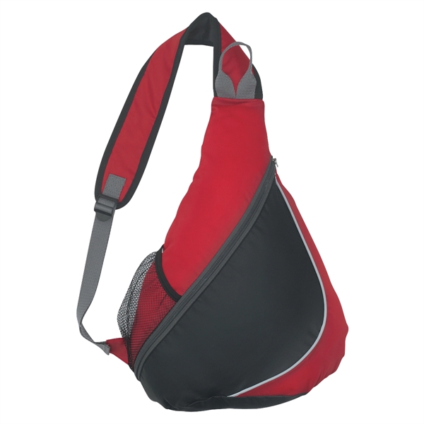 Backpack made of 210 denier polyester and adjustable padded shoulder sling.... from ASI 61125 Hit Promotional Products / Hit®