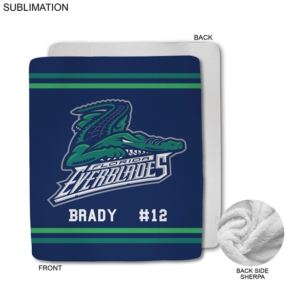 Team Blanket in Plush Sherpa Lined Micro Mink, 50x60, Couch size,... from ASI 53509 FIEL-Fairdeal Import & Export / FIEL