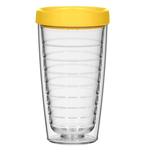 16 Oz. Hydro Double Wall Tumbler With Lid. Double Wall Construction... from ASI 61125 Hit Promotional Products / Hit®
