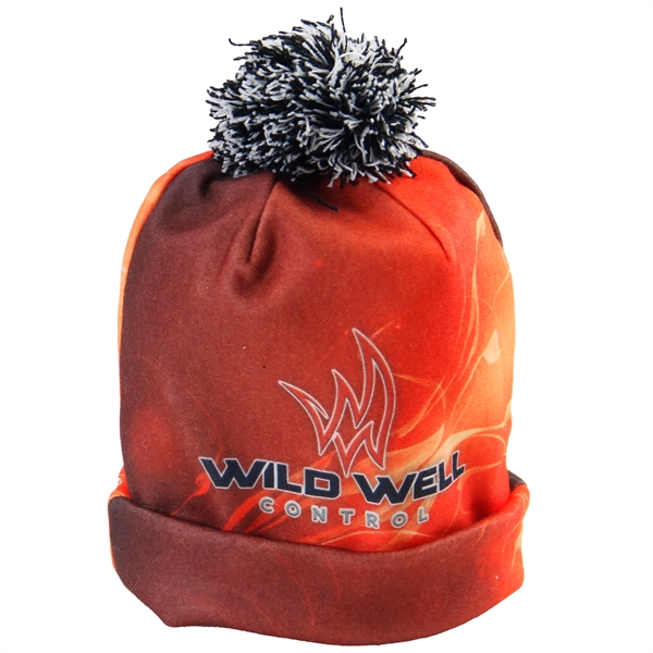 Full Color Pom Beanie... from ASI 30208 A P Specialties / AP Specialties