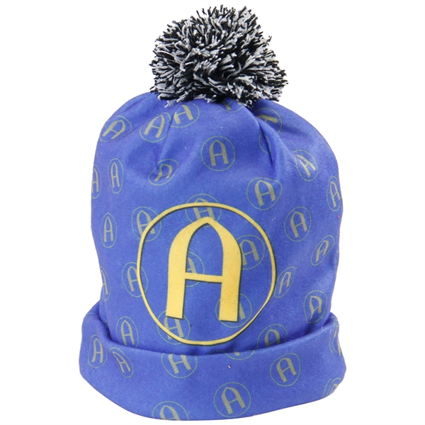Full Color Pom Beanie... from ASI 30208 A P Specialties / AP Specialties