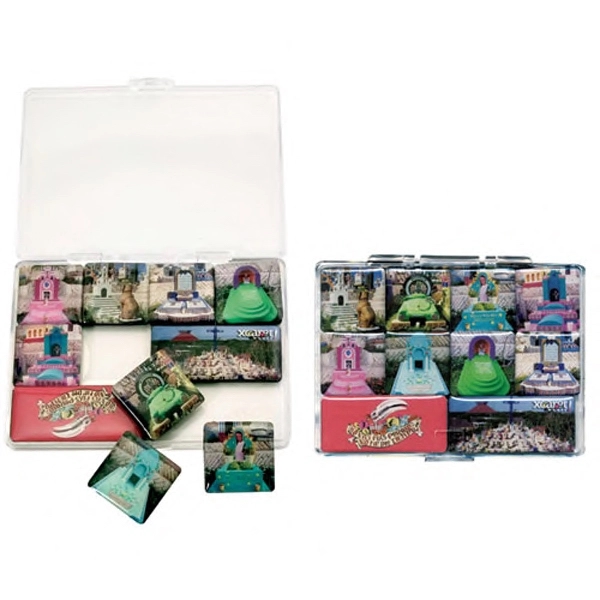 Custom four color domed magnet sets.... from ASI 31570 Advantage Industries / AdVantage Line®