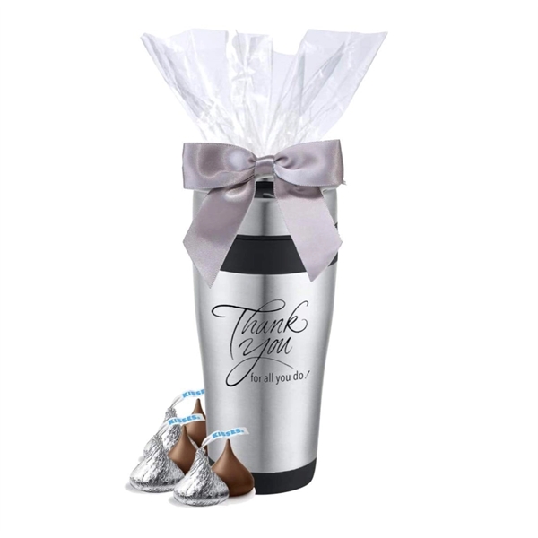 Hershey Kisses with Stainless Thank You Tumbler... from ASI 89971 Stuff A Mug