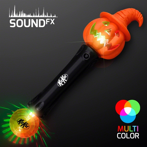LED Witchy Pumpkin Wand with Sound & Lights With Crystal Disco... from ASI 34194 ALightPromos / Alight Promotional Products