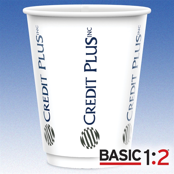 12 oz-Vx2® Gloss Double Wall Insulated Paper Cup with Hi-Definition Full... from ASI 49716 Digispec & CounterPoint