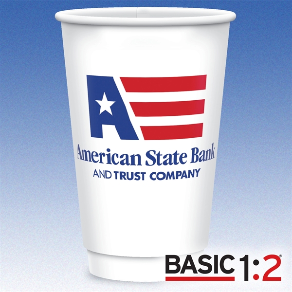 16 oz-Vx2® Matte Double Wall Insulated Paper Cup with Hi-Definition Full... from ASI 49716 Digispec & CounterPoint