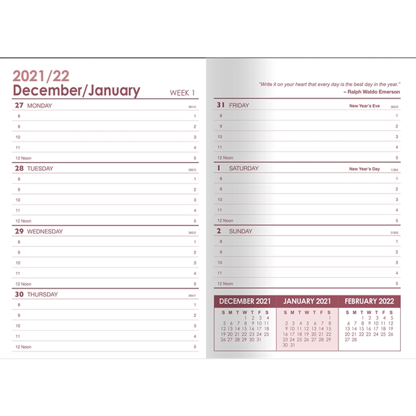 7 x 10 Executive Vinyl Cover Weekly Planner... from ASI 83770 Royal Industries / The Royal Line