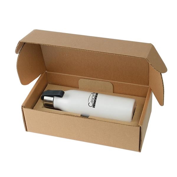 24 ounce stainless steel insulated water bottle with recycled cardboard gift... from ASI 52840 Evans Manufacturing