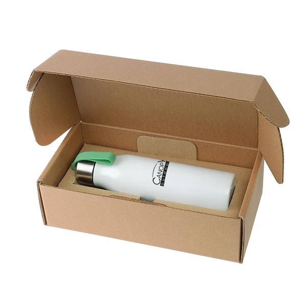 24 ounce stainless steel insulated water bottle with recycled cardboard gift... from ASI 52840 Evans Manufacturing