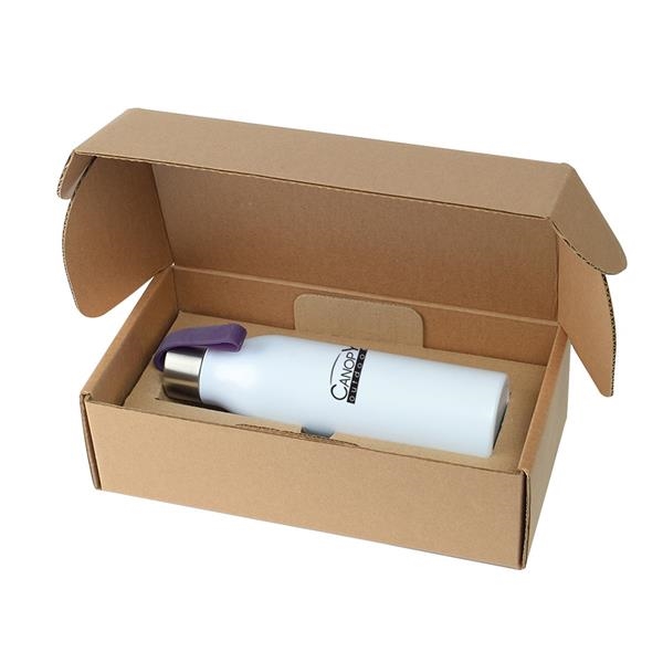 24 ounce stainless steel insulated water bottle with recycled cardboard gift... from ASI 52840 Evans Manufacturing