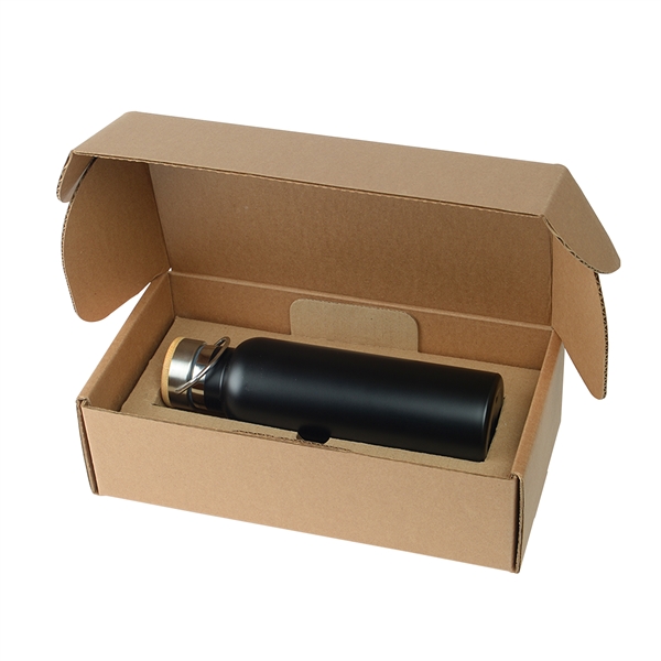 21-ounce insulated stainless steel double-wall water bottle with recycled cardboard gift... from ASI 52840 Evans Manufacturing