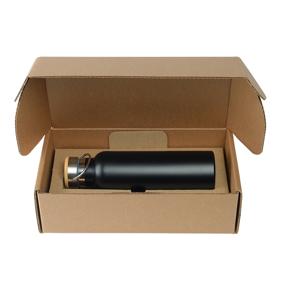 21-ounce insulated stainless steel double-wall water bottle with recycled cardboard gift... from ASI 52840 Evans Manufacturing