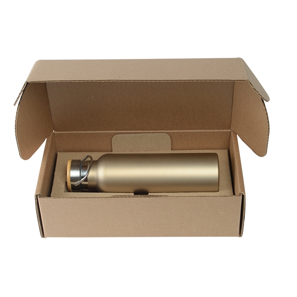 21-ounce insulated stainless steel double-wall water bottle with recycled cardboard gift... from ASI 52840 Evans Manufacturing