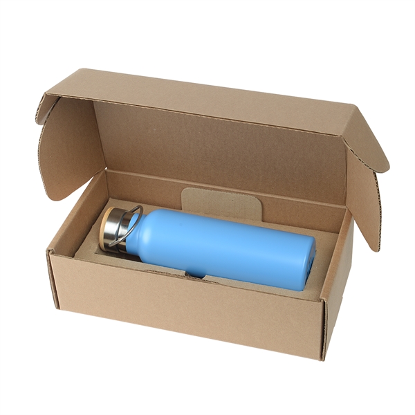 21-ounce insulated stainless steel double-wall water bottle with recycled cardboard gift... from ASI 52840 Evans Manufacturing