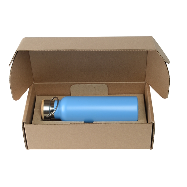 21-ounce insulated stainless steel double-wall water bottle with recycled cardboard gift... from ASI 52840 Evans Manufacturing