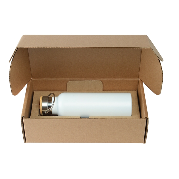 21-ounce insulated stainless steel double-wall water bottle with recycled cardboard gift... from ASI 52840 Evans Manufacturing