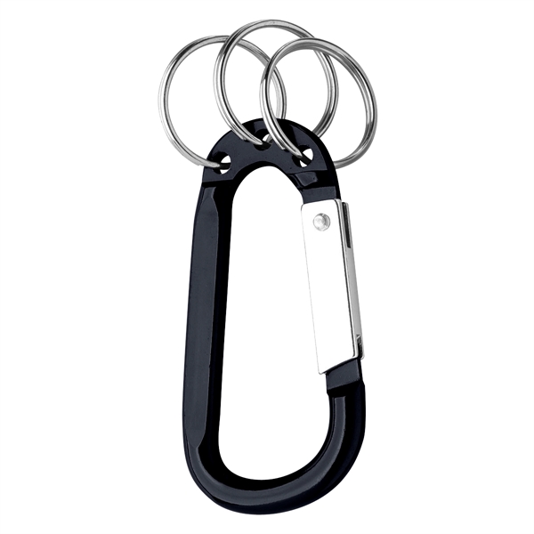 3" carabiner available in multiple colors with three split ring attachments.... from ASI 61125 Hit Promotional Products / Hit®