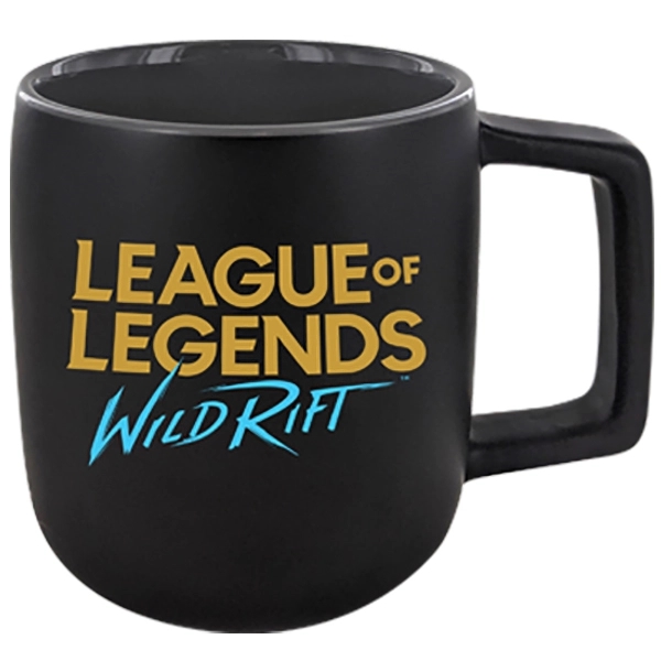 14 oz. Spartan Silk Matte Out coffee mug made of ceramic... from ASI 46573 Cooper & Clement Inc