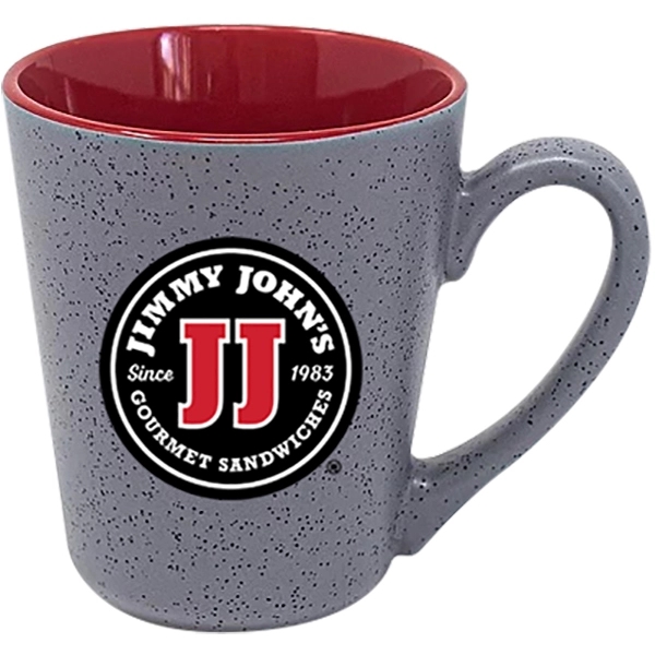 Firenze funnel mug with a grey speckled exterior and 16 oz.... from ASI 46573 Cooper & Clement Inc