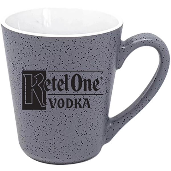 Firenze funnel mug with a grey speckled exterior and 16 oz.... from ASI 46573 Cooper & Clement Inc