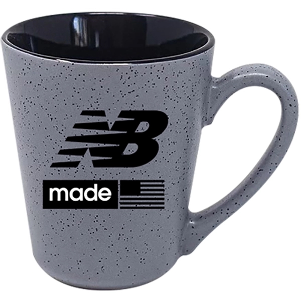 Firenze funnel mug with a grey speckled exterior and 16 oz.... from ASI 46573 Cooper & Clement Inc