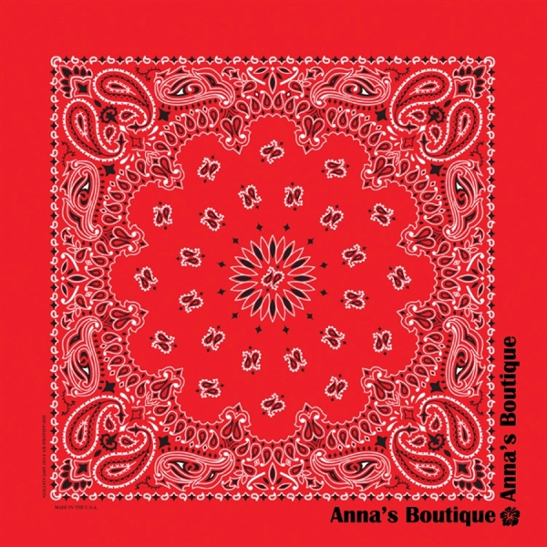 35" x 35" paisley print bandannas, made in the USA.... from ASI 44020 Bandanna Promotions By CARO-LINE / Bandanna Promotions