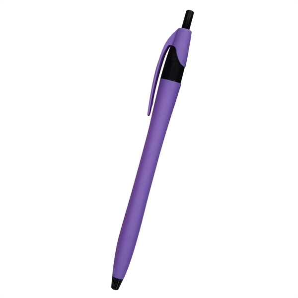 Ellie Dart 5.75" plunger-action ballpoint pen with rubberized grip and pocket... from ASI 61125 Hit Promotional Products / Hit®
