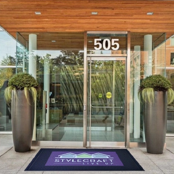 Four-color imprinted mat, molded from 100 percent Nitrile rubber.... from ASI 35750 PromoMatting by Americo