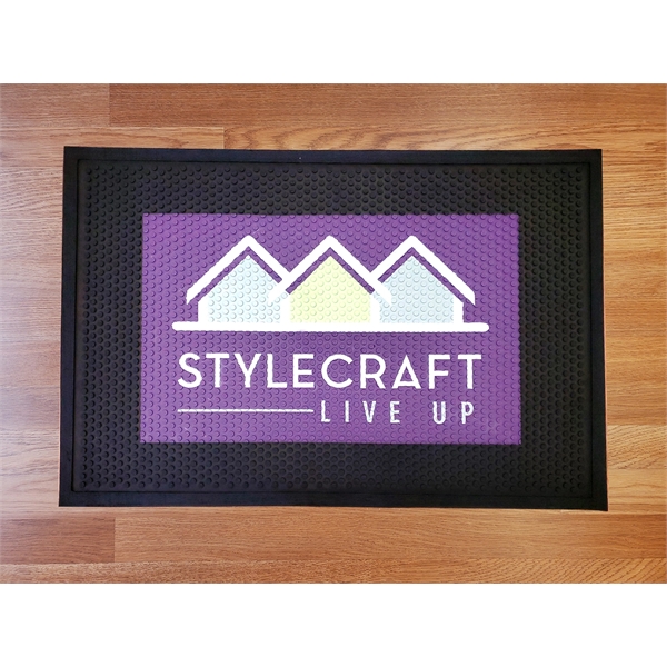 Four-color imprinted mat, molded from 100 percent Nitrile rubber.... from ASI 35750 PromoMatting by Americo