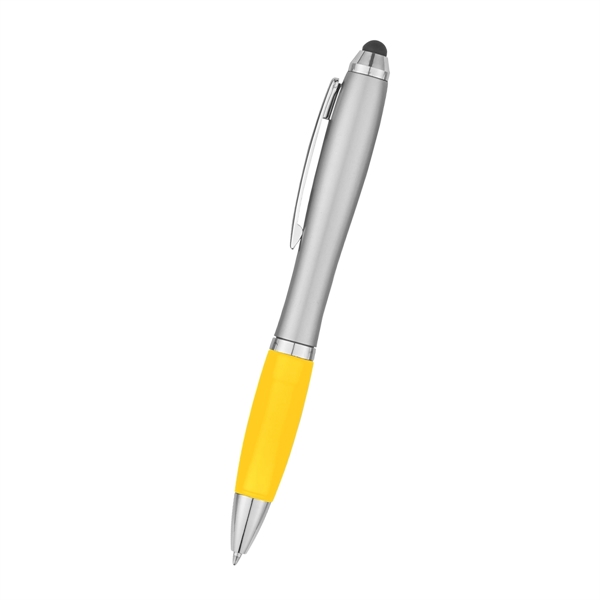 The Satin Stylus pen with stylus has twist action and a... from ASI 61125 Hit Promotional Products / Hit®