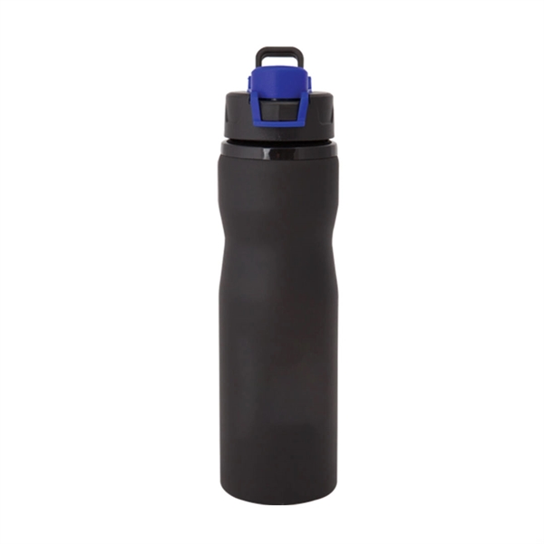 Textured black stainless steel sports water bottle... from ASI 84592 St Regis Group