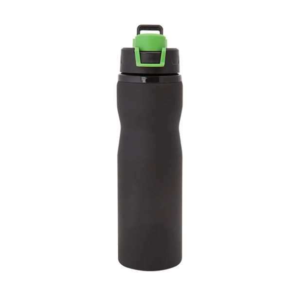 Textured black stainless steel sports water bottle... from ASI 84592 St Regis Group