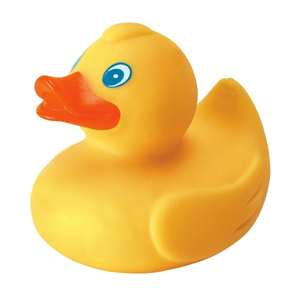 Rubber duck, floats on water or use as a stress toy.... from ASI 61125 Hit Promotional Products / Hit®